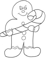 Gingerbread man coloring page
